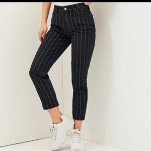 Black and White Striped Pacsun Jean's